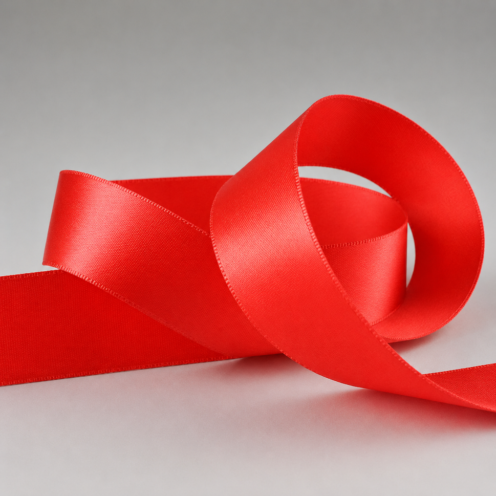 15mm, 25mm & 38mm Single Faced Satin Ribbon x 100 Metre Rolls!15mm / Red