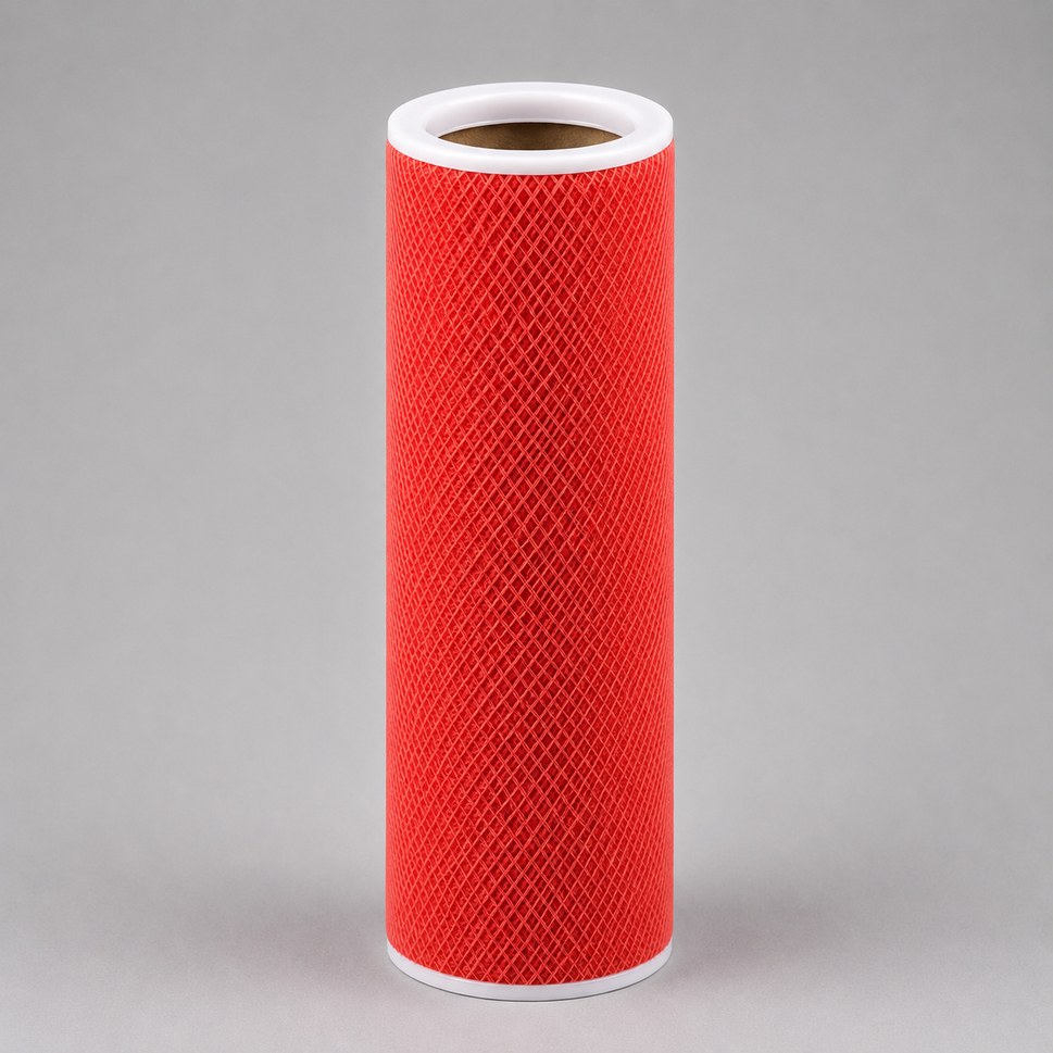 150mm Coloured Nylon Tulle Fabric x 10 Metre Rolls!Red