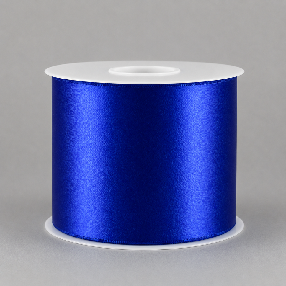 Single-Sided Satin Sash Ribbon, 100mm x 50mRoyal Blue