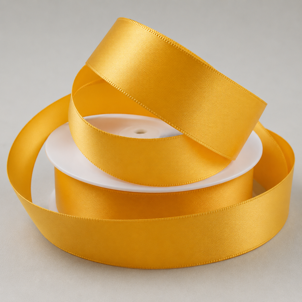 Double-Sided Satin Ribbon, 3-50mm Widths3mm / Rustic Orange / 50 Metres