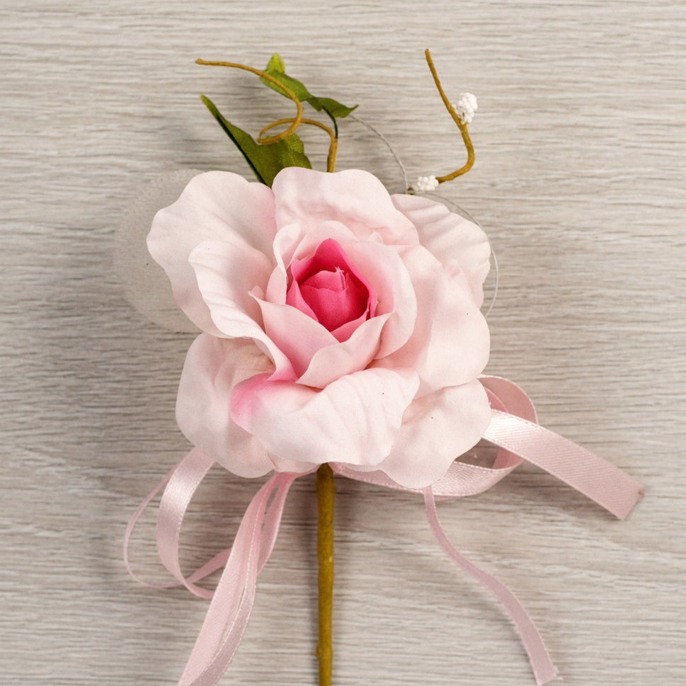 Delicate Pink Rose Floral Pick