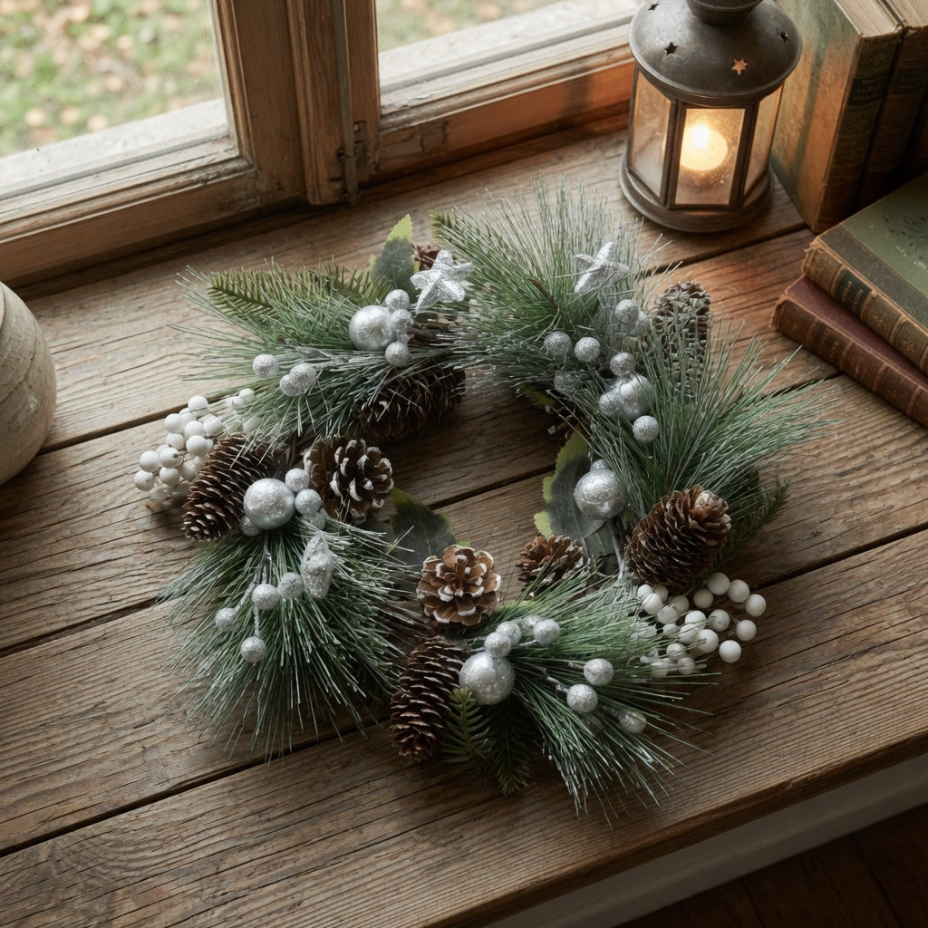Wintery Frosted Wreath