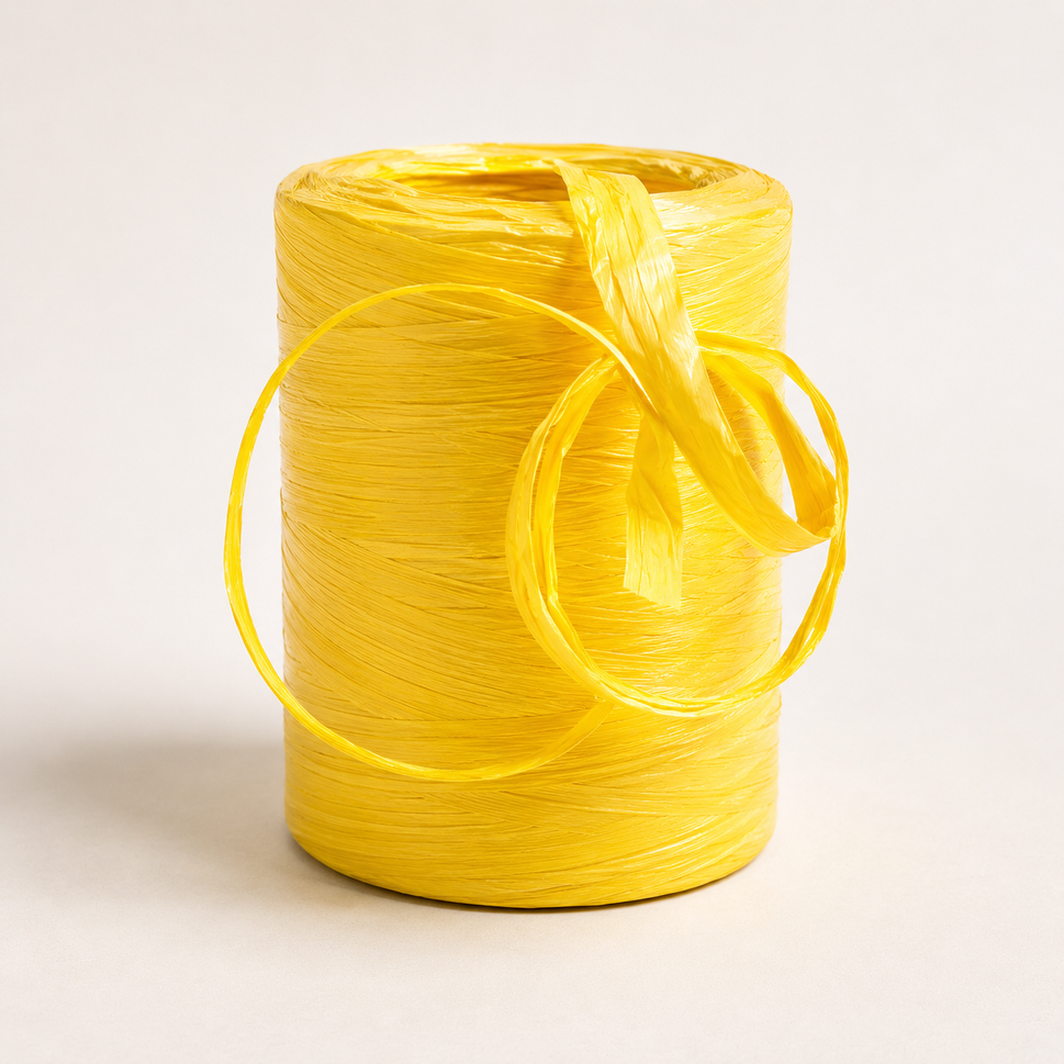 7mm Paper Rafia Ribbon x 200 Metre Rolls!Yellow
