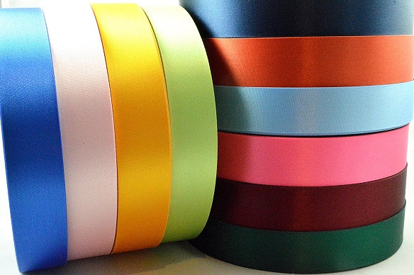 Acetate Satin Ribbon - 15mm, 24mm, 38mm, 50mm - 100 Metre Rolls!