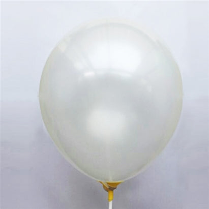10" Latex Metallic Balloons (Pack of 6)White