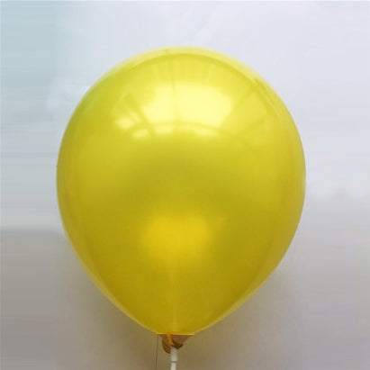 10" Latex Metallic Balloons (Pack of 6)Yellow
