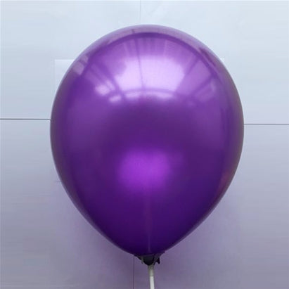 10" Latex Metallic Balloons (Pack of 6)Purple