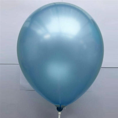 10" Latex Metallic Balloons (Pack of 6)Baby Blue