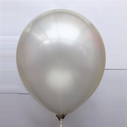 10" Latex Metallic Balloons (Pack of 6)Silver