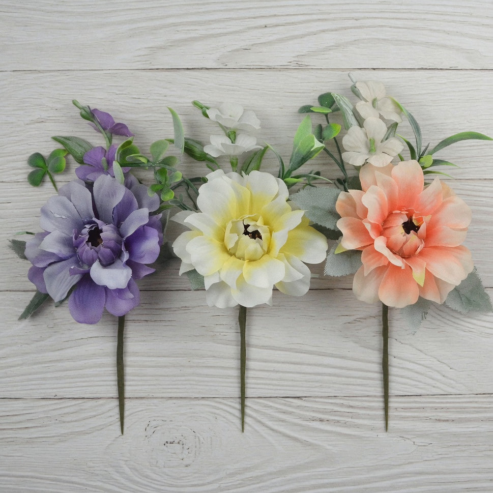 Delicate Petals & Leaves Floral Pick