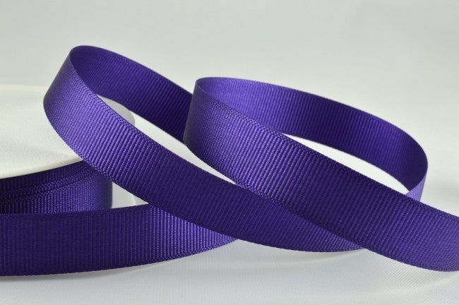 53754 - 6mm, 10mm, 16mm, 22mm & 38mm Plain Grosgrain Ribbon6mm / 46 Purple