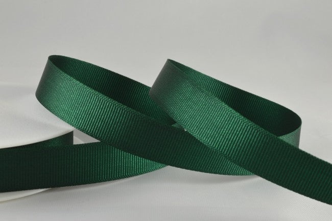 53754 - 6mm, 10mm, 16mm, 22mm & 38mm Plain Grosgrain Ribbon6mm / 66 Dark Green