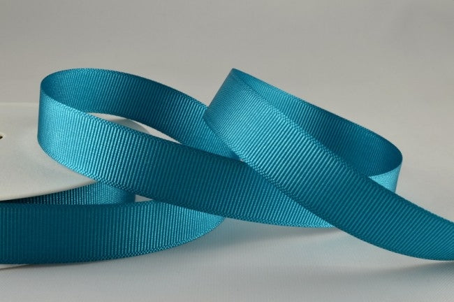 53754 - 6mm, 10mm, 16mm, 22mm & 38mm Plain Grosgrain Ribbon6mm / 73 Aqua Blue