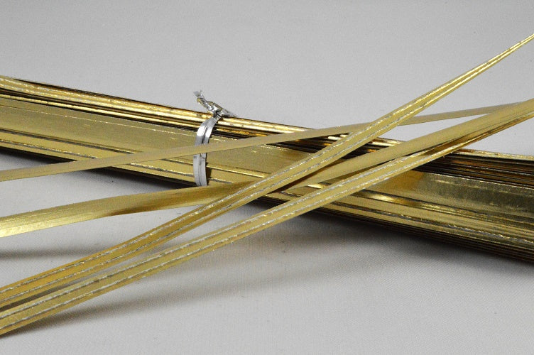 Double Wire Gold or White Twist Ties - In a Range of Lengths  (100 per pack)Gold / 20cm