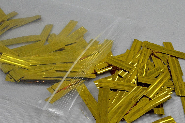 Double Wire Gold or White Twist Ties - In a Range of Lengths  (100 per pack)Gold / 4cm