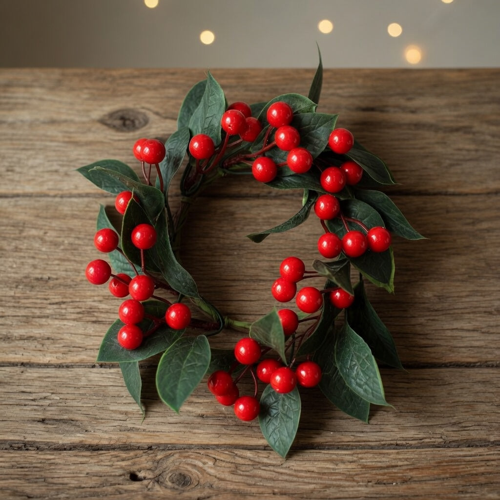 Red Berry & Leaf Christmas Wreath