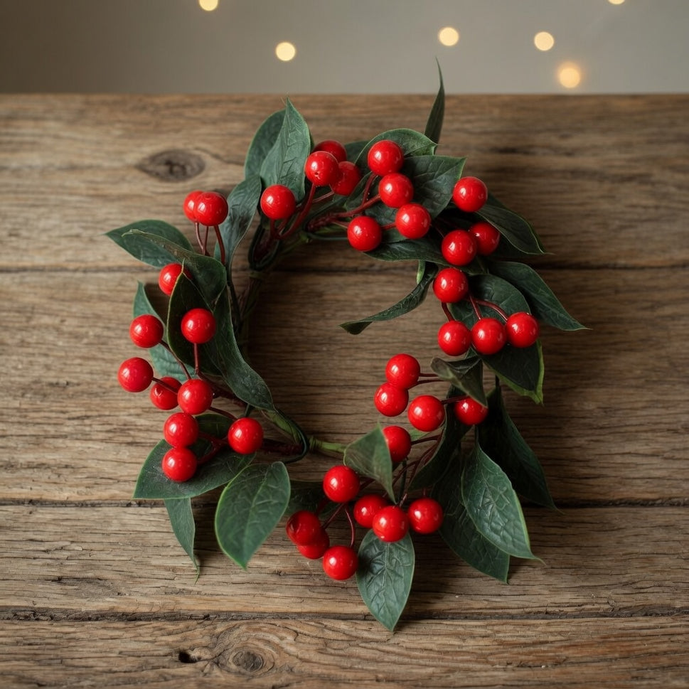 Red Berry & Leaf Christmas Wreath