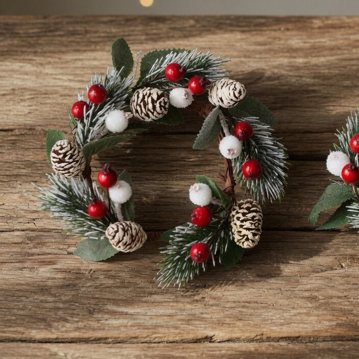 Christmas Candle Wreath Decoration