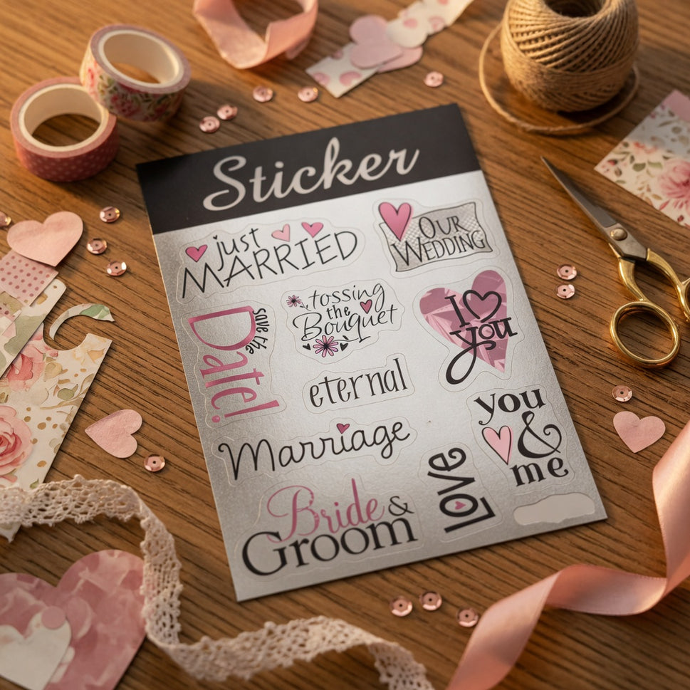 88115 - Just Married Wedding Stickers