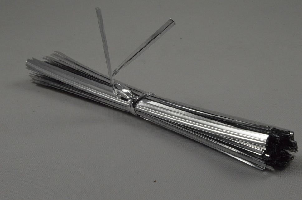 Single Wire Gold or Silver Twist Ties - In a Range of Lengths