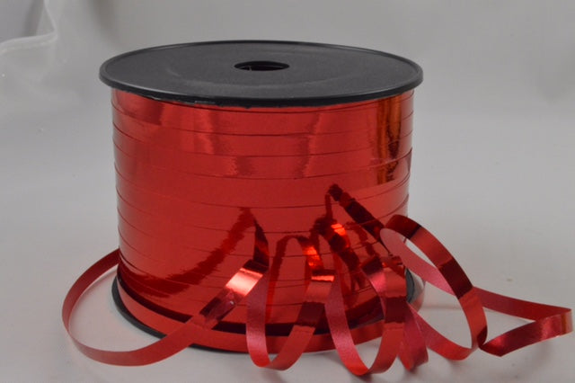 5mm Metallic Coloured Polypropylene Curling Ribbon x 250 Metre Rolls!Red