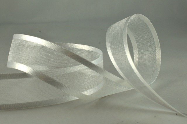 70mm Edged Organza Ribbon 2 metres or 25 metre roll double side Satin UK VAT Reg 