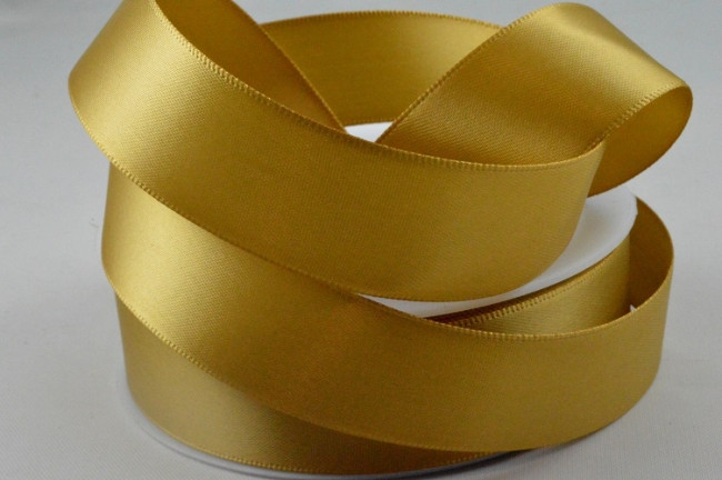 3mm 7mm 10mm 15mm 25mm 38mm 50mm CARAMEL GOLD Satin Ribbon double sided roll UK 