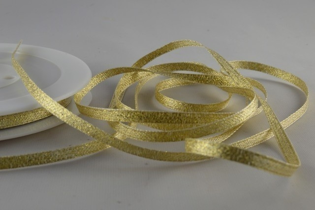 54107 - 3mm Gold Woven Glitter Ribbon x 20 Metre Rolls!