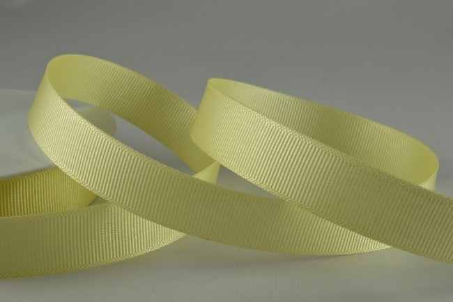 Y874 - 16mm Plain Grosgrain Ribbon (20 Metres)-16mm-10 Yellow Cream-20 Metres-first