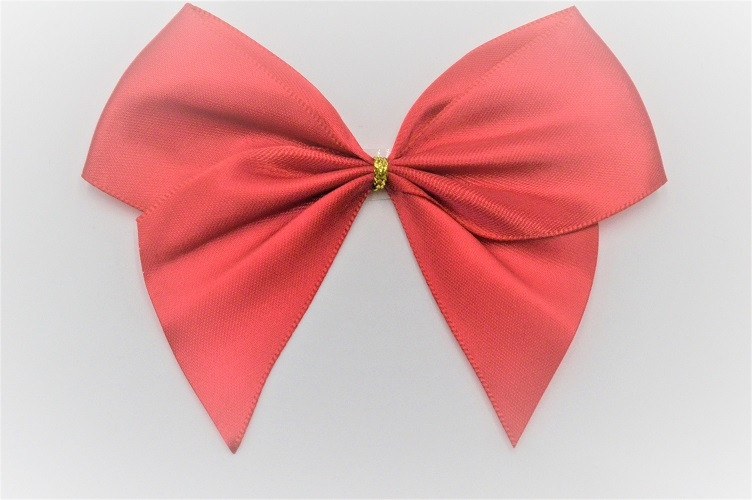 31171 - 40mm Dark Red Double face satin Mini Bows available in various colours  (4 pieces per pack) 