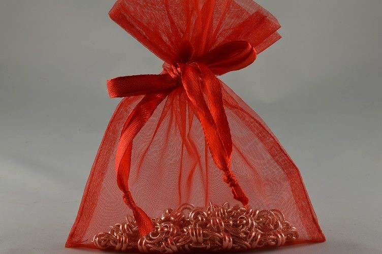 Y921 - Red Organza bags (12 Bags per Pack)-15.5cm x 22.5cm