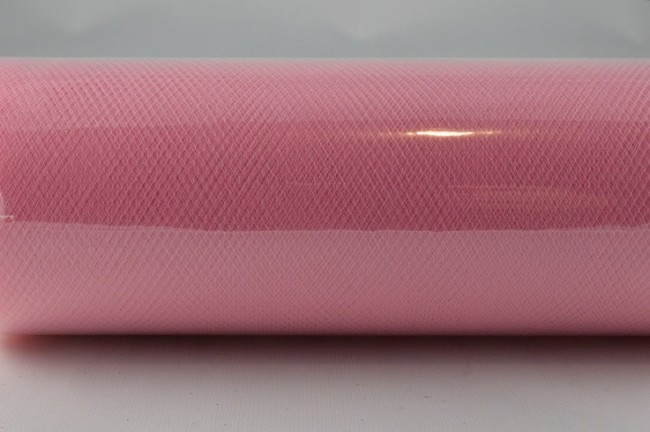 88016 - 150mm Baby Pink Coloured Nylon Tulle Fabric (10 Metres)