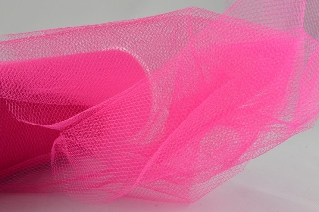 88016 - 150mm Fuschia Coloured Nylon Tulle Fabric (10 Metres)