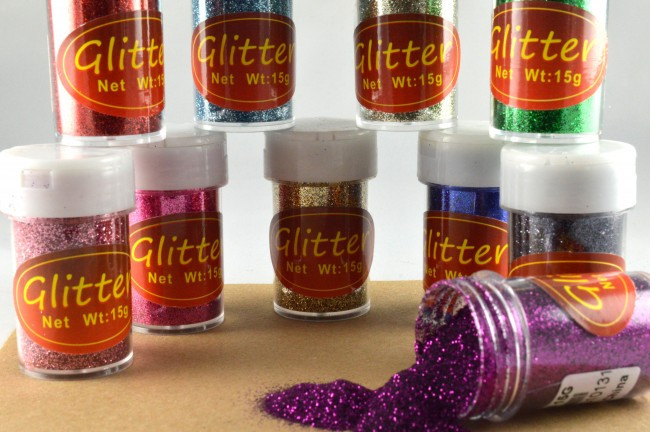 88017 - 15g Pots of Colourful Glitter