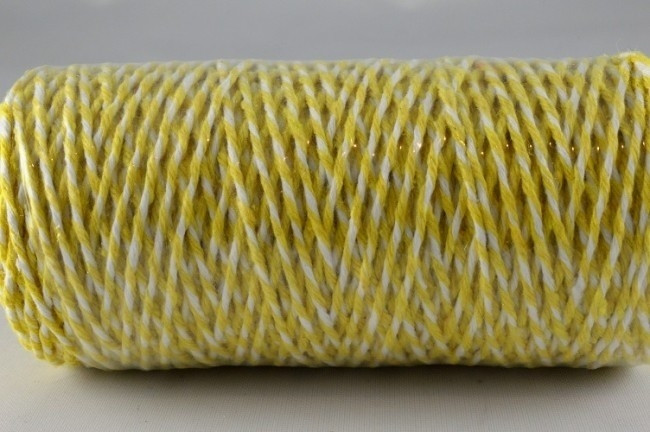 88044 - 1.5mm Yellow Coloured Bakers Twine (100 Metres)