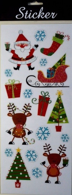 88093 - Reindeer, Sleigh & Santa Christmas Stickers-28 Multi