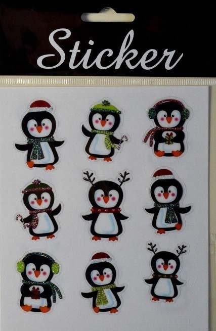 88094 - Christmas Penguin Stickers-28 Multi