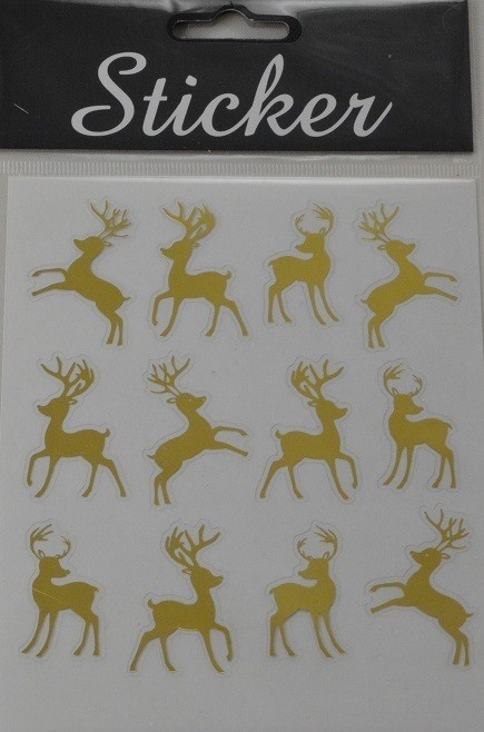 88095 - Christmas Golden Reindeer Stickers-28 Multi
