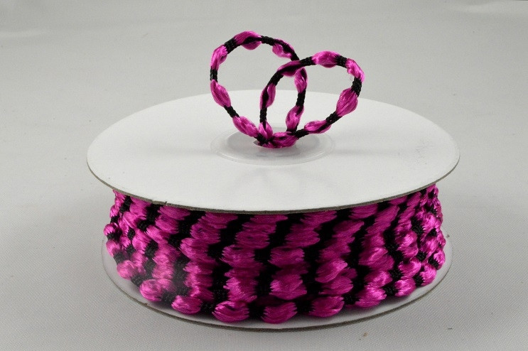 X332 - 3mm Woven Braided Thread x 25 Metre Rolls!-Fuschia