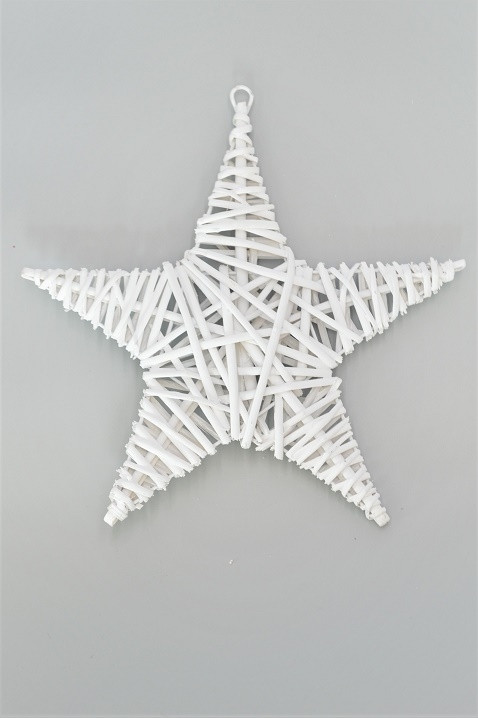 88192 -  Scandi style White willow hanging star decoration 