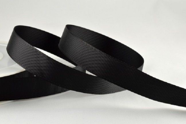 Y870 - 6mm Plain Grosgrain Ribbon x 20 metre rolls-6mm-88 Black-20 Metres
