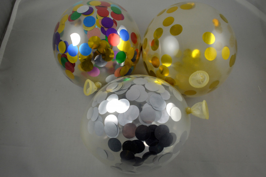 12" Latex Confetti Balloons (Pack of 6)
