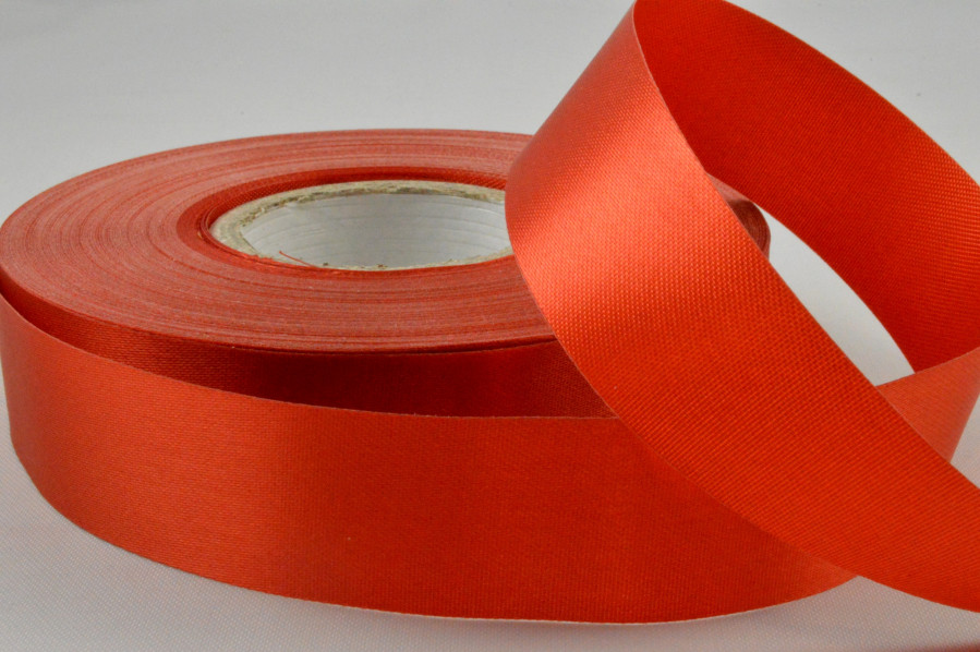 Y682 - 15mm Rust Acetate satin ribbon  x 50 metres