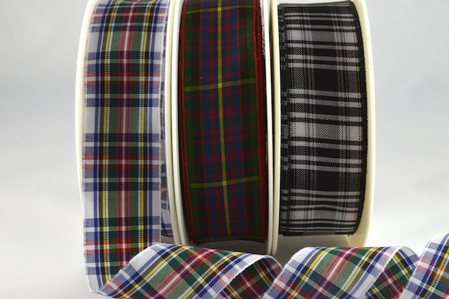 53780 - 12mm, 16mm, 25mm & 38mm Tartan Ribbon (25 Metres)