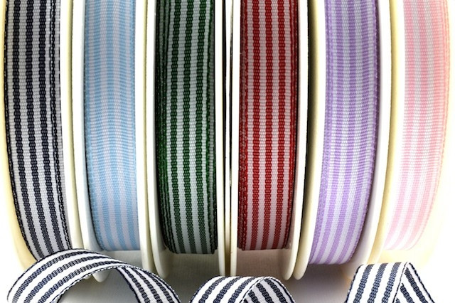 54231 - 5mm & 10mm Pencil Stripe Ribbon (25 Metres)