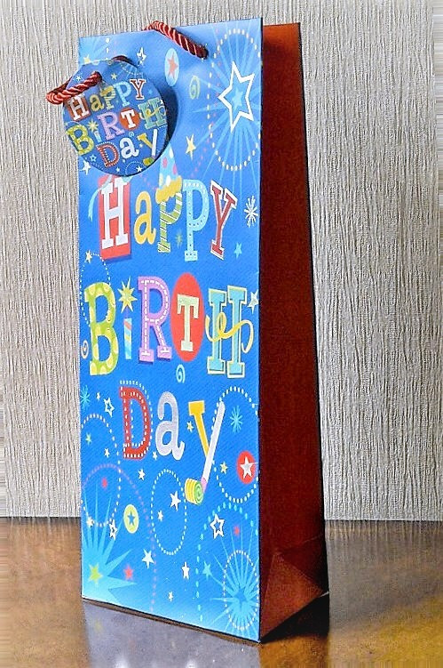 88119 - Happy Birthday Bottle Bag & Tag!!