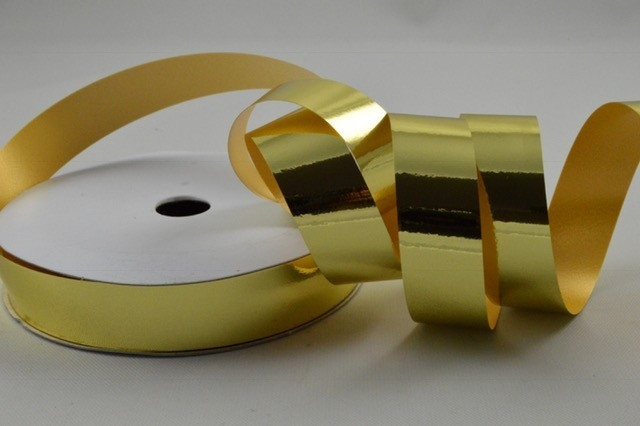 77014 - 15mm Metallic Gold Polypropylene Ribbon x 10 Metre Rolls!!