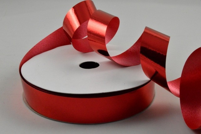 77014 - 15mm Metallic Red Polypropylene Ribbon x 10 Metre Rolls!!