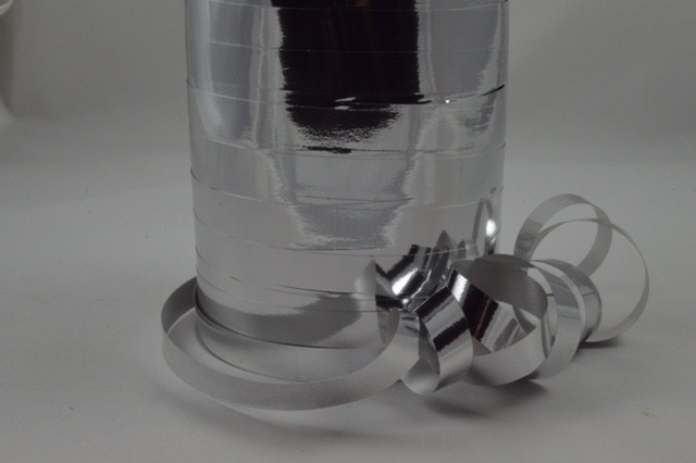 77017 - 10mm Metallic Silver Polypropylene Curling Ribbon x 250 Metre Rolls!!