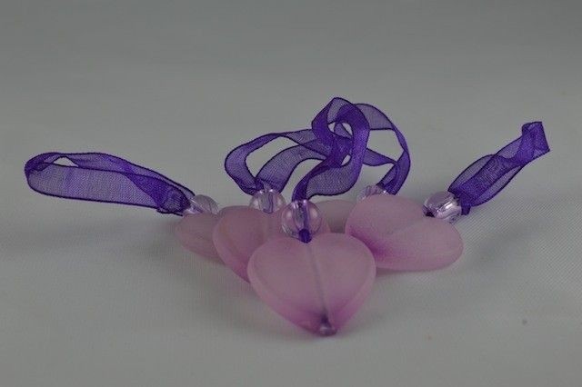 X344- 40mm Hearts & String x 12 Pieces Per Bag!